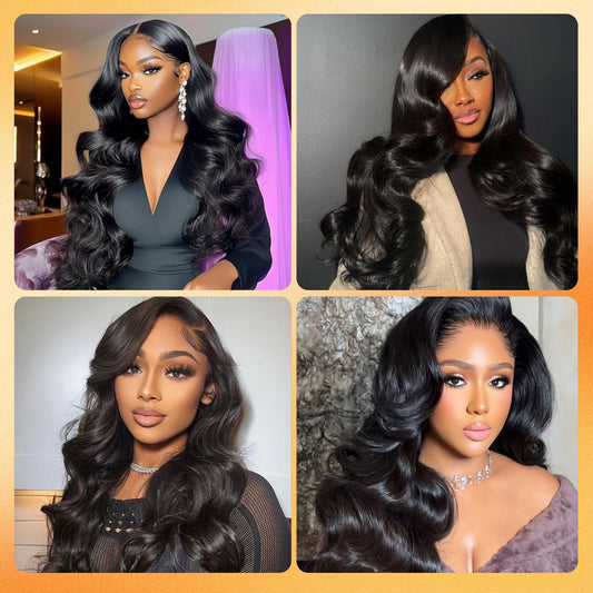 13x6Lace Front Wig Natural Color Body Wave Hair HD-lace Humai Hair