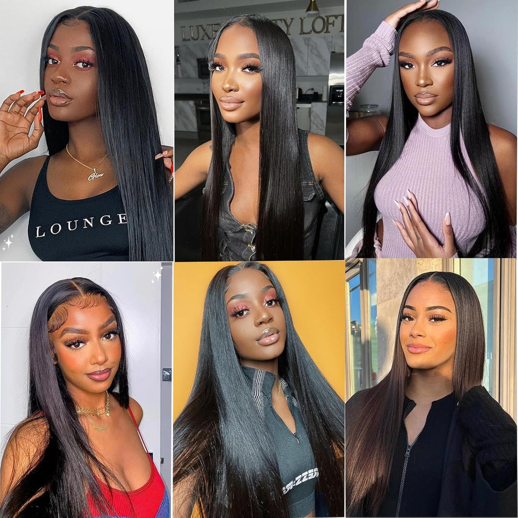 13x6Lace Front Wig Natural Color Straight Hair HD-lace Humai Hair